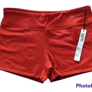 BNWT sz 8 rust orange i am becoming no-ride shortie-style bike shorts